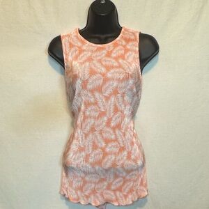 G-56 Above and Beyond NWT Pink &‎ White Sleeveless Pullover Summer Blouse
